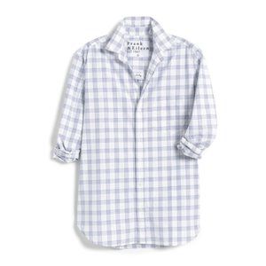 Frank & Eileen JOEDY Button-Up Shirt - Textured Blue Plaidt